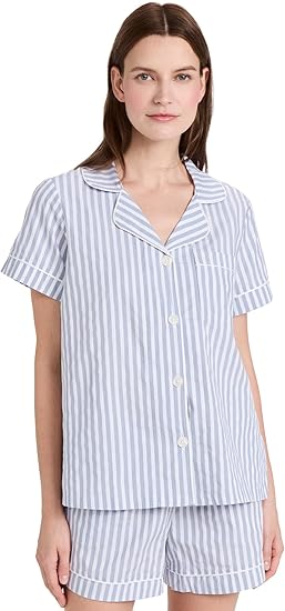 Bed Head PJs Women’s Organic Cotton Sateen Short Sleeve Shorty Pajama Set