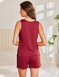 Ekouaer Women’s 2-Pack Pajama Set – Soft Tank Top & Shorts Summer Loungewear