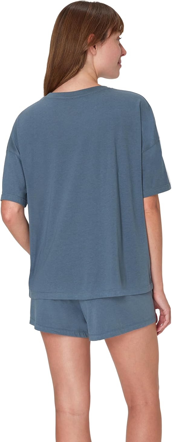 Hanes Women’s 2-Piece Lounge Set – Supersoft Boxy T-Shirt & Sleep Shorts